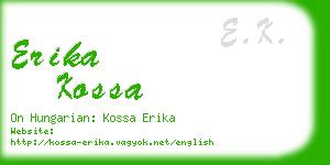 erika kossa business card